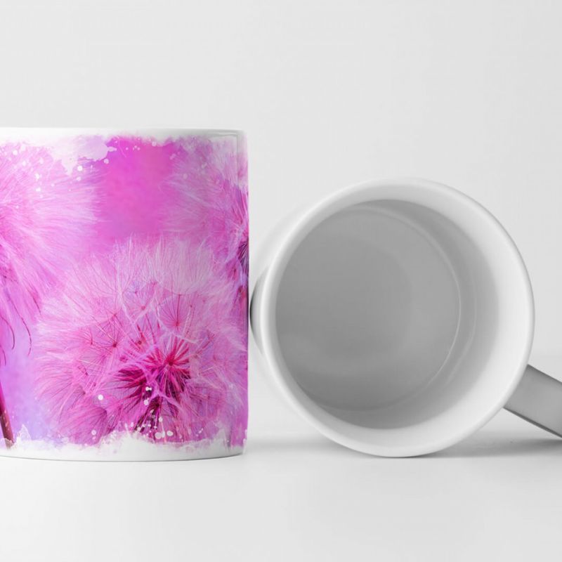 Tasse Geschenk Künstlerische Fotografie – Pusteblume in pinkem Licht