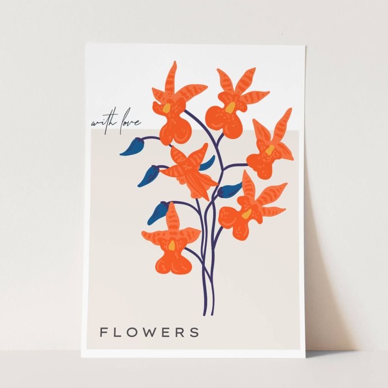 Botanica Wunderschöne Blumen Illustration Dekorativ Modern Farbenfroh