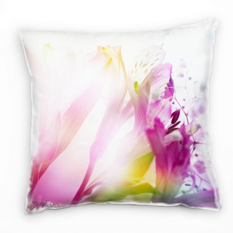 Blumen, bunt, lichtdurchflutet, Sommer, farbenprächtig Deko Kissen 40x40cm für Couch Sofa Lounge Zie