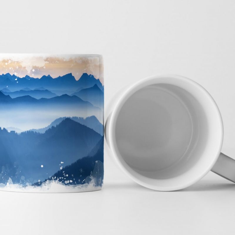 Tasse Geschenk Naturfotografie – Blick vom Wendelsteinberg in Bayern