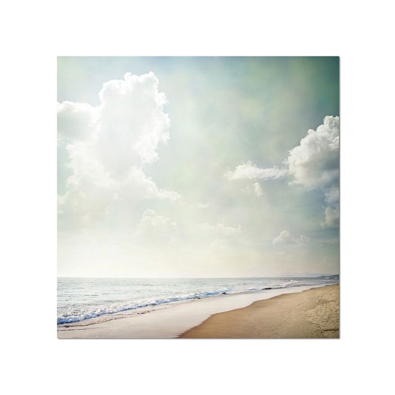 80x80cm Strand Meer Wasser Wolkenhimmel