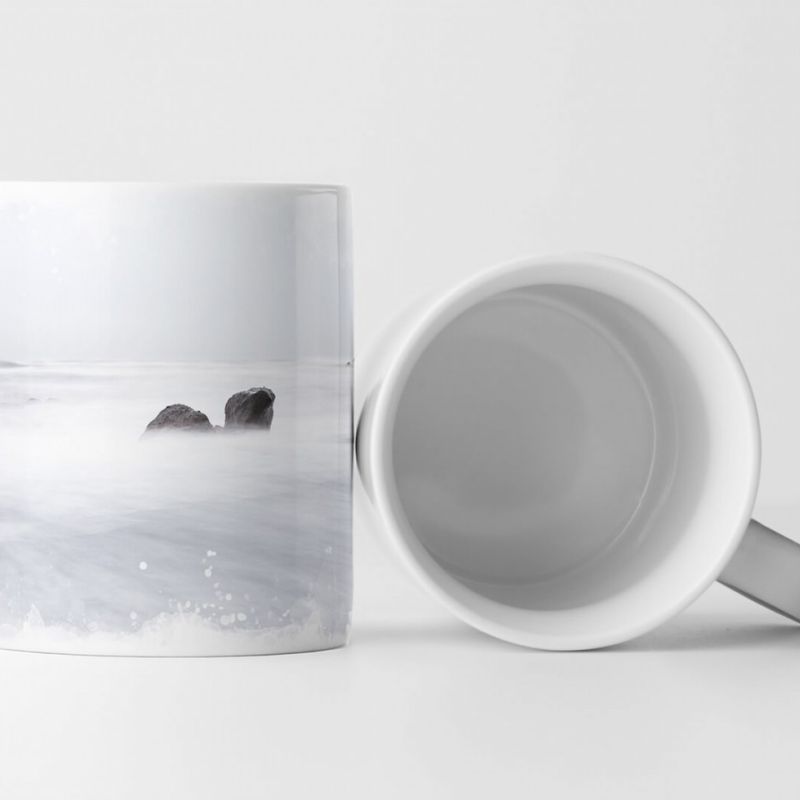 Tasse Geschenk Landschaftsfotografie – Winteraussicht am Meer Island