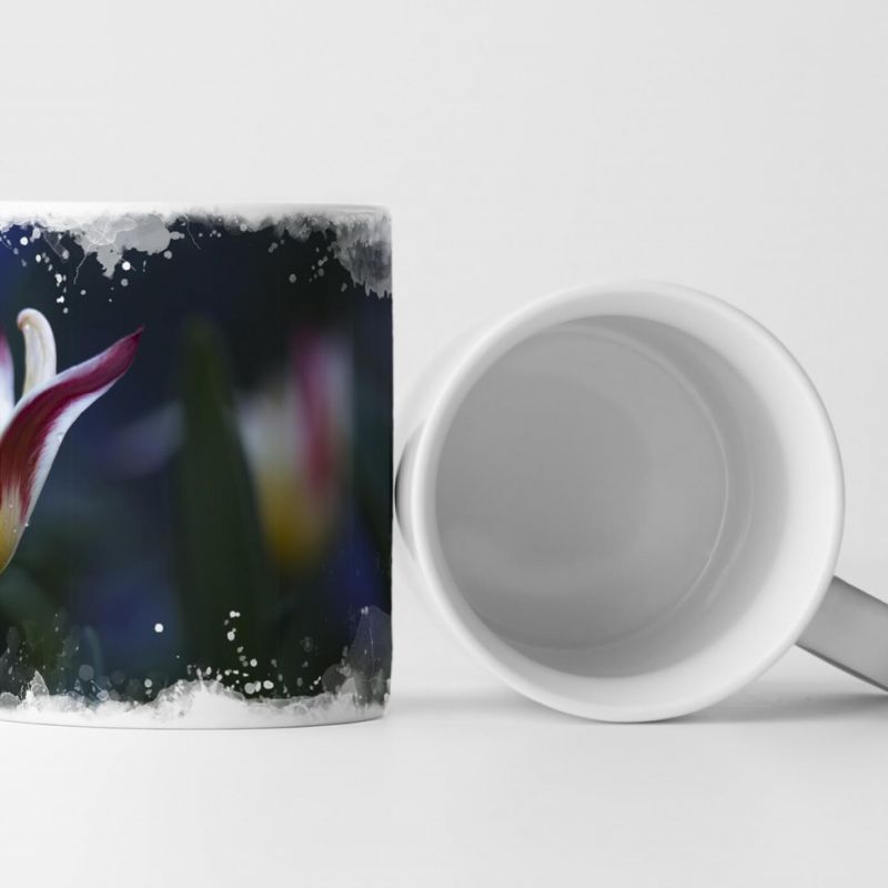 Tasse Geschenk Tulpe in der Dämmerung