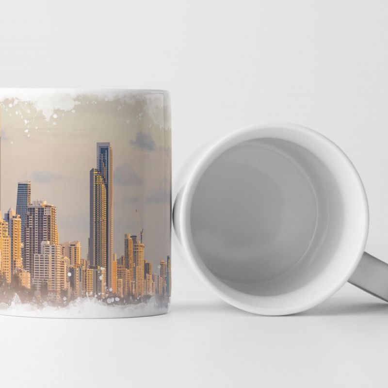 Tasse Geschenk Surferparadies und Skyline