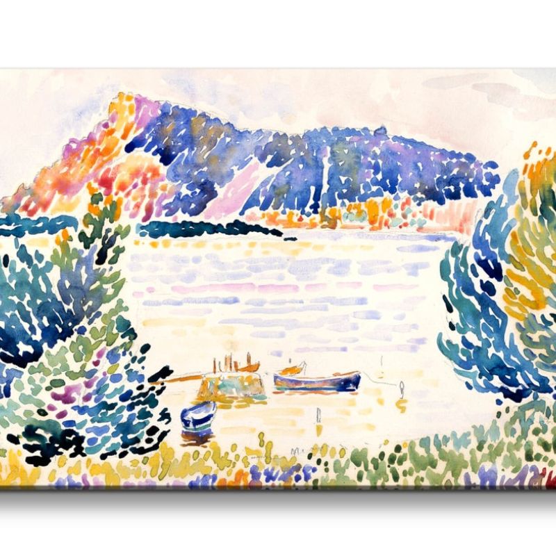 Remaster 120x60cm Henri Edmond Cross weltberühmtes Wandbild Impressionismus Farbenfroh Cap Nègre