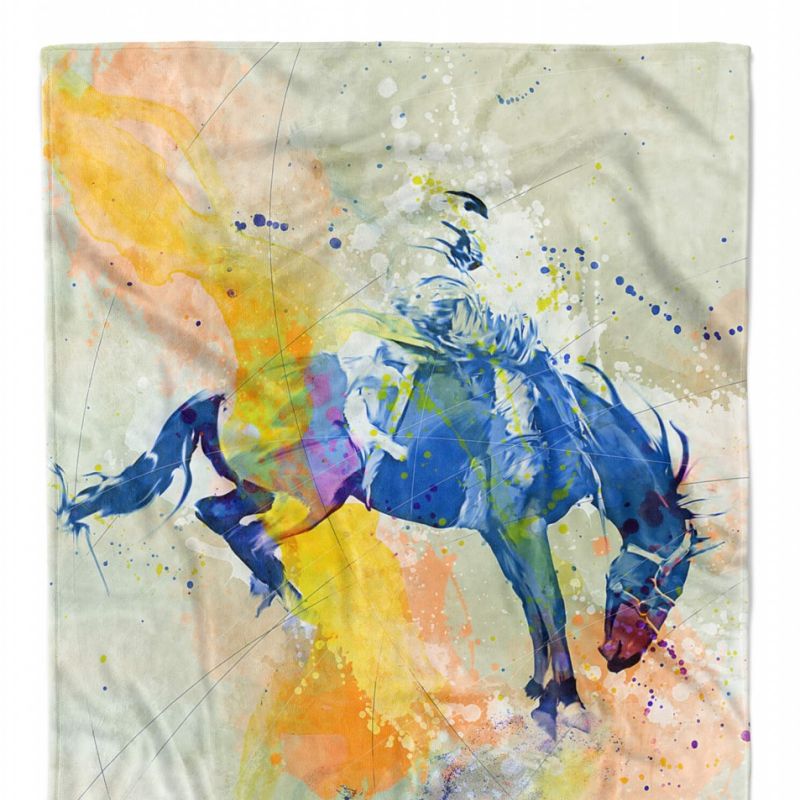 SplashArt Sport Handtuch Strandhandtuch Saunatuch Kuscheldecke Kunstvoll Rodeo Sporthandt