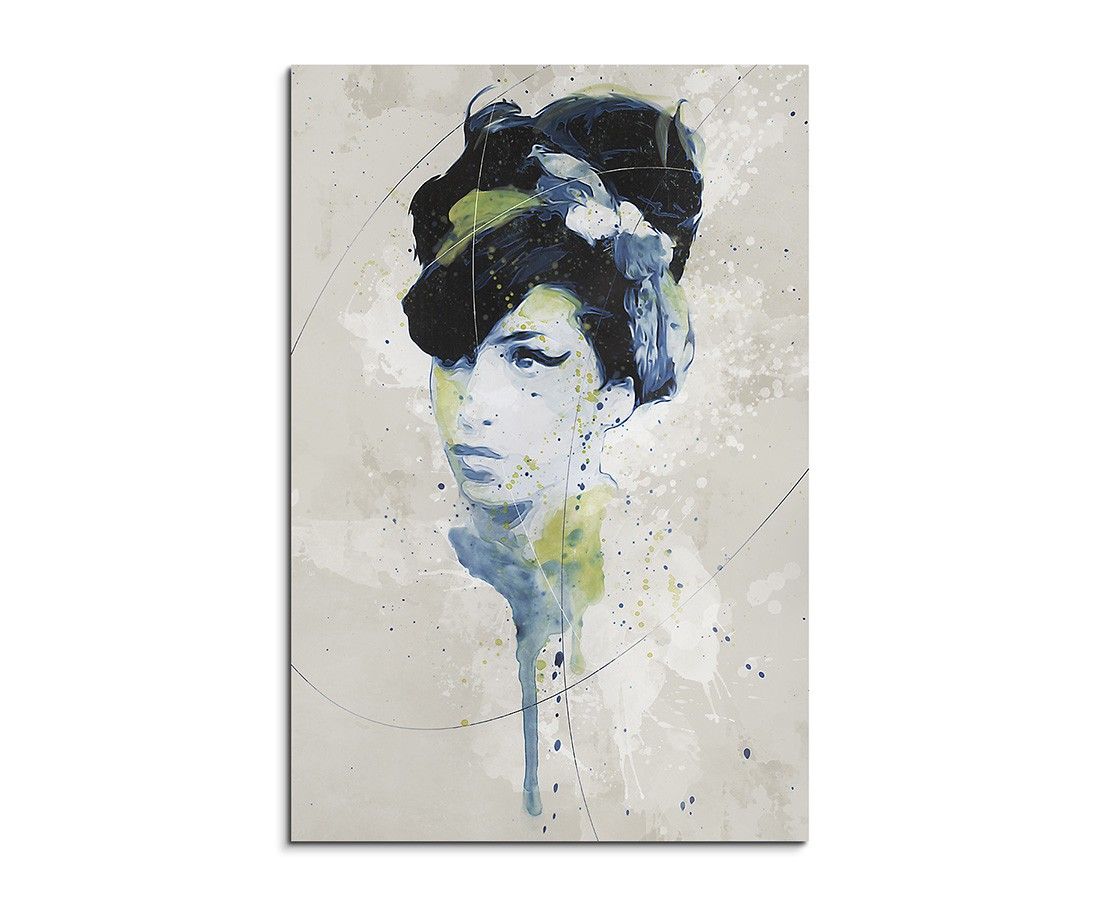 Amy Winehouse Aqua 90×60 cm Aquarell Kunstbild