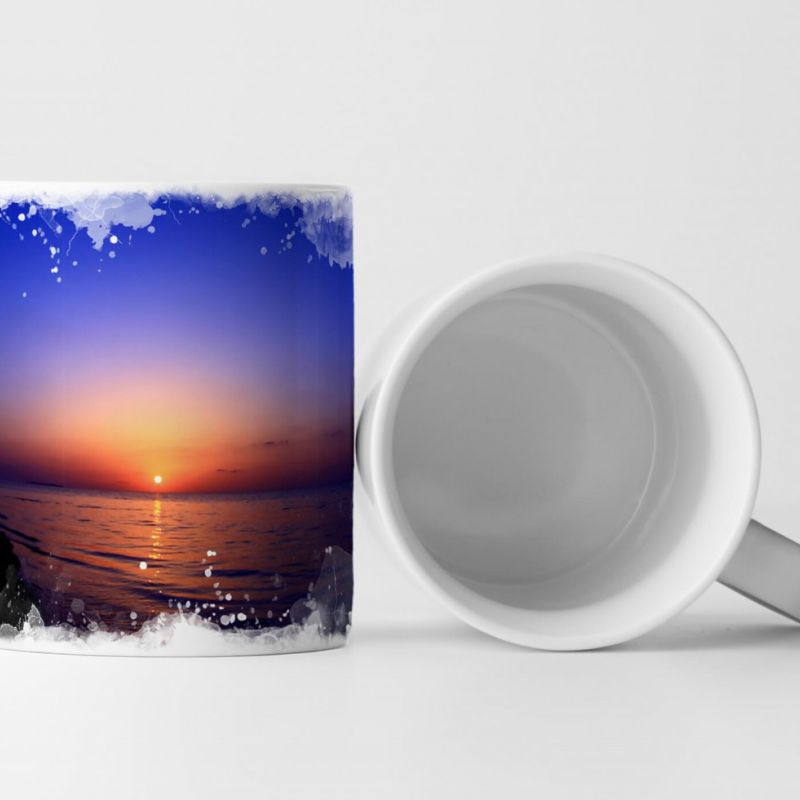 Tasse Geschenk Sonnenschein über dem Meer