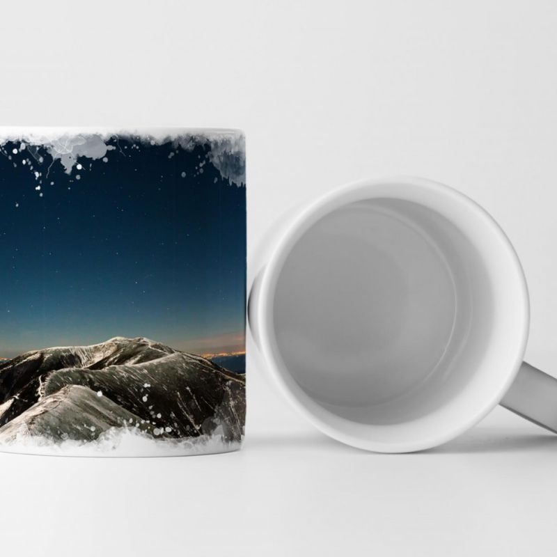 Tasse Geschenk Landschaftsfotografie – Sternenhimmel am Berggipfel