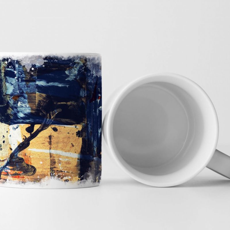 Tasse Geschenk Splash Flecken dunkelblau