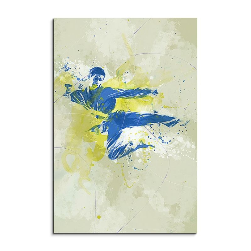 Karate II 90x60cm SPORTBILDER Paul Sinus Art Splash Art Wandbild Aquarell Art