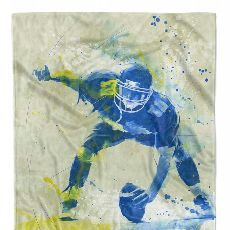 SplashArt Sport Handtuch Strandhandtuch Saunatuch Kuscheldecke Kunstvoll American Footbal