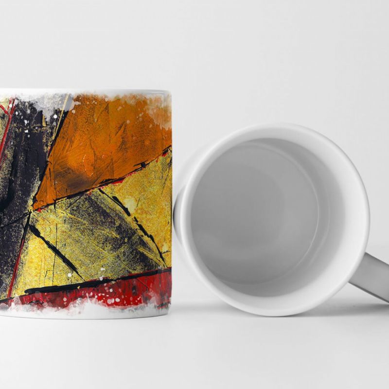 Tasse Geschenk abstrakt Pinselstriche modern