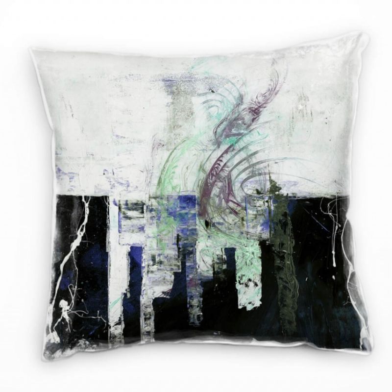 Couch Sofa Lounge Zierkissen in 40x40cm Lichtgrau Stahlblau Blaßgrün Lilagrau