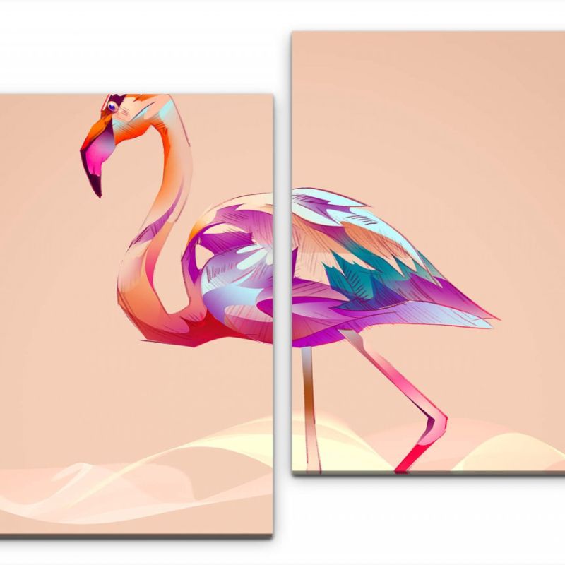 Flamingo Wandbild in verschiedenen Größen