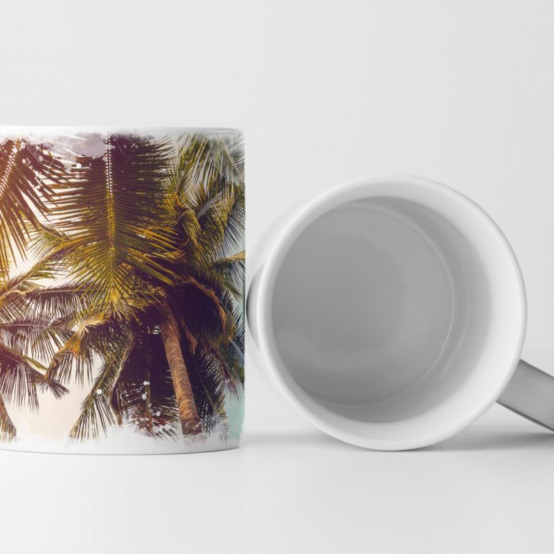 Tasse Geschenk  Fotografie – Vintage Palmen Beach