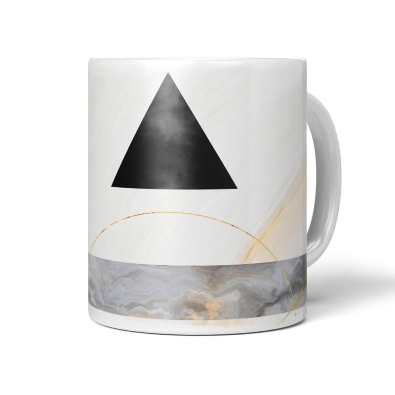 Dekorative Tasse mit schönem Motiv schönem Design schwarzes Dreieck Mystisch Energie