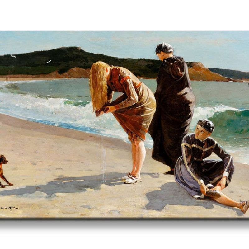 Remaster 120x60cm Winslow Homer weltberühmtes Wandbild Eagle Head Manchester Strandszene