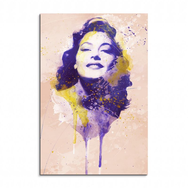 Ava Gardner III Aqua 90x60cm Wandbild Aquarell Art