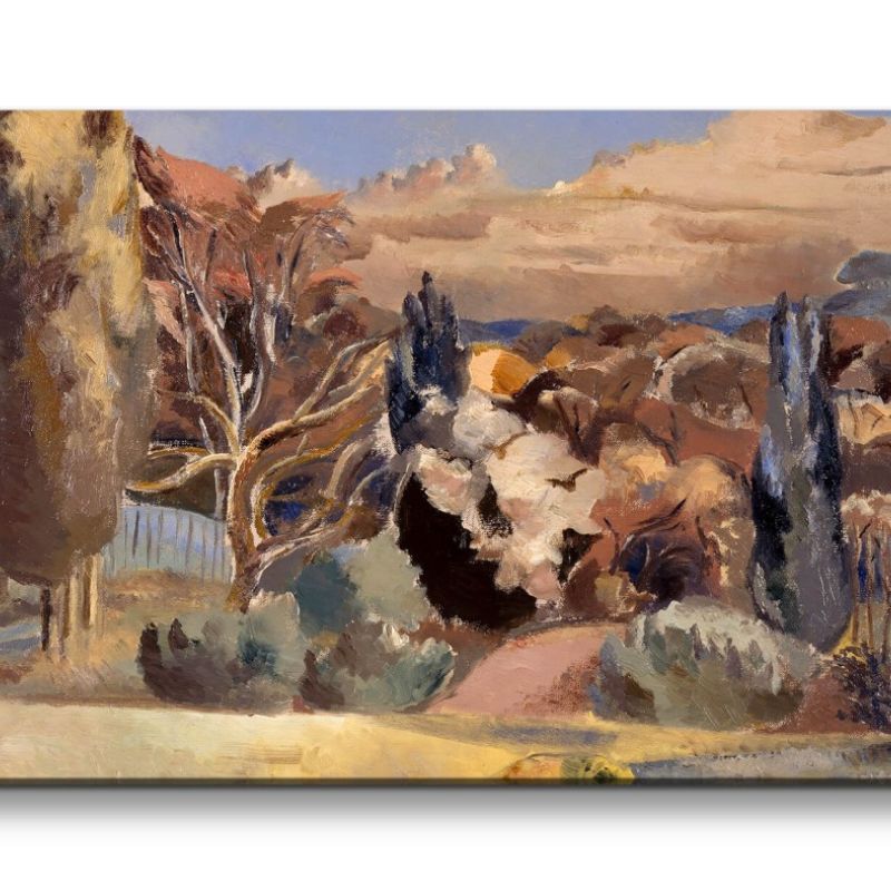 Remaster 120x60cm Paul Nash weltberühmtes Wandbild Landschaft Bäume Sommer Zeitlos