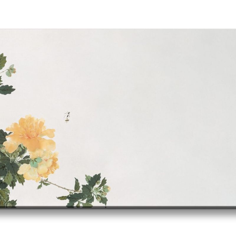 Remaster 120x60cm Traditionelle japanische Kunst Zeitlos Beruhigend Harmonie Minimalistisch Blume Fr