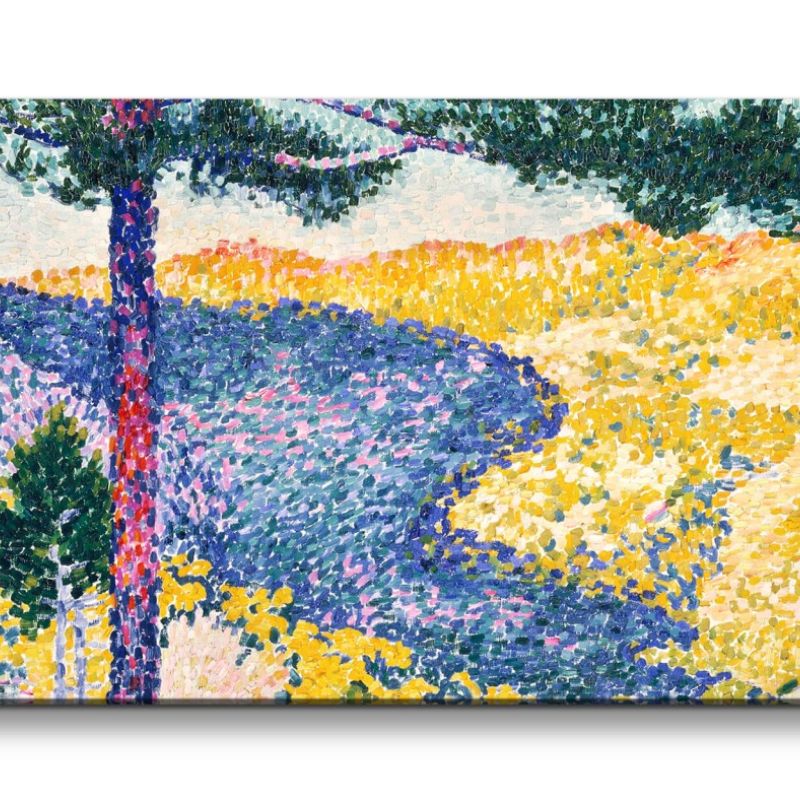 Remaster 120x60cm Henri Edmond Cross weltberühmtes Wandbild Impressionismus Farbenfroh Valley with F