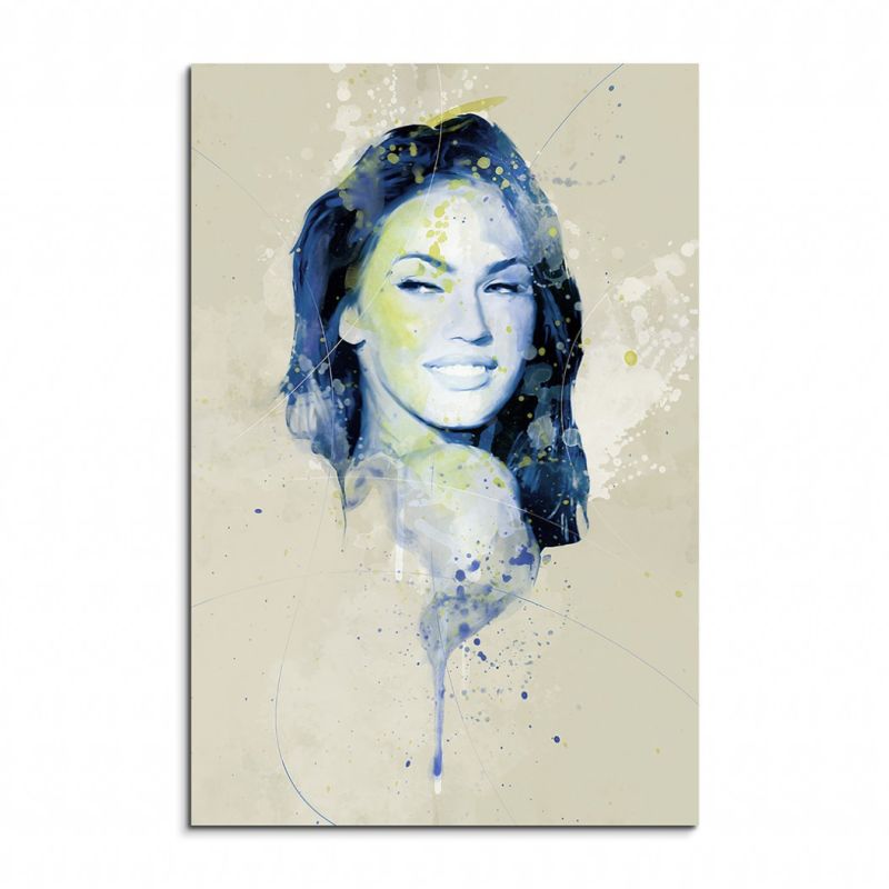 Megan Fox Aqua 90x60cm Wandbild Aquarell Art