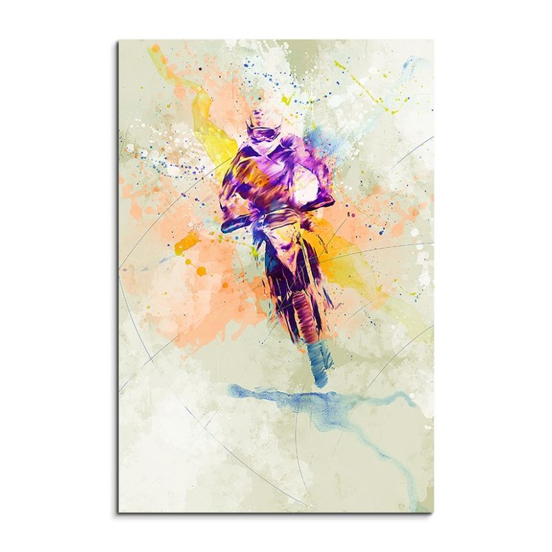 Rallye Dakar 90x60cm Aquarell Art Leinwandbild