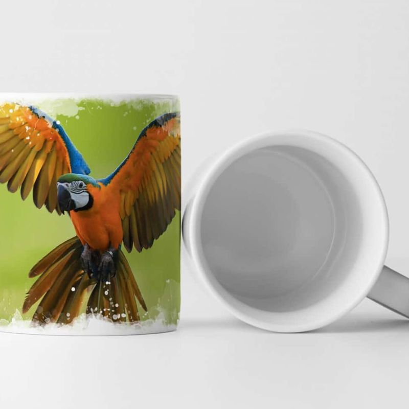 Tasse Geschenk Tierfotografie – Fliegender Ara