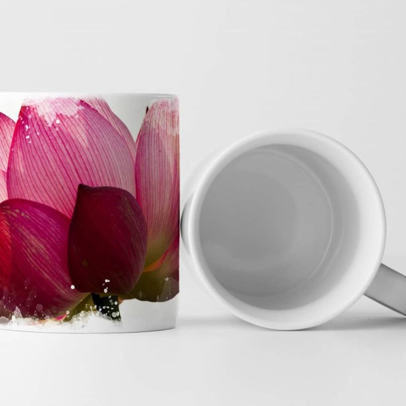 Tasse Geschenk Naturfotografie – Wunderschöne gestreifte Lotusblume