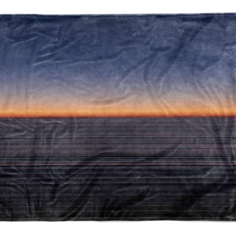 Handtuch Strandhandtuch Saunatuch Kuscheldecke mit Fotomotiv Horizont Abstrakt Meer