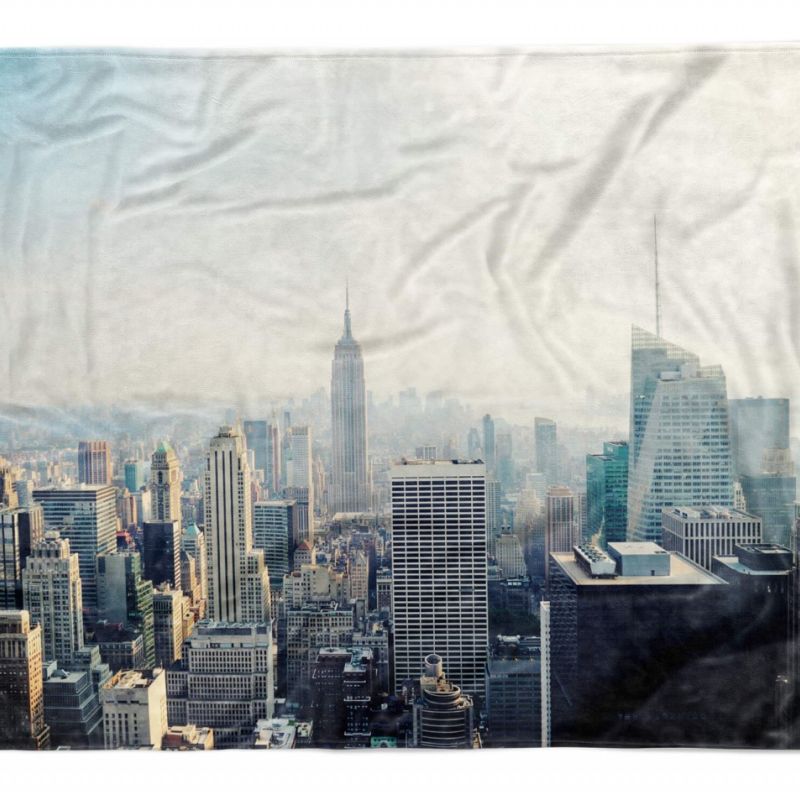 Handtuch Strandhandtuch Saunatuch Kuscheldecke  mit Fotomotiv New York Empire St