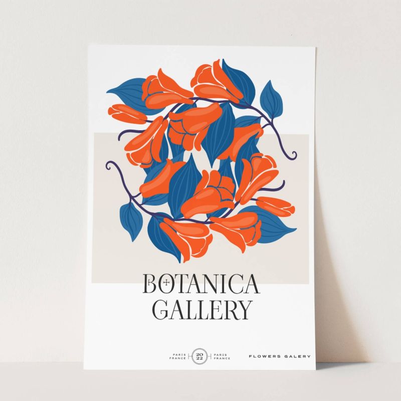 Botanica Wunderschöne Blumen Illustration Dekorativ Modern Farbenfroh