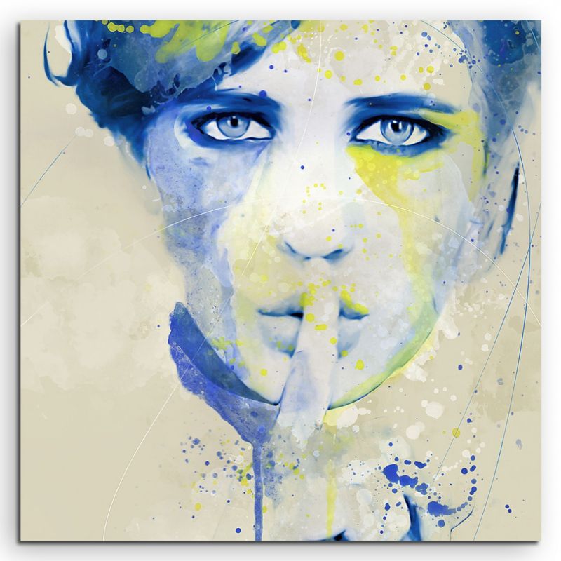 Eva Green I Aqua 60x60cm Wandbild Aquarell Art