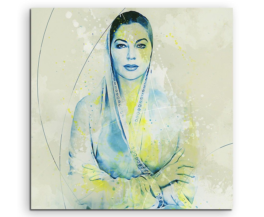 Ava Gardner II Aqua 60x60cm Aqua Art Wandbild