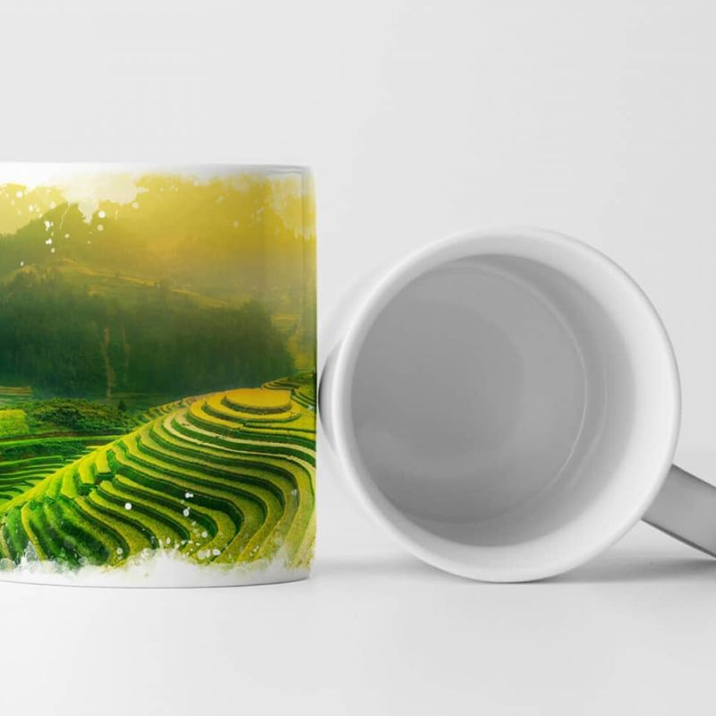 Tasse Geschenk Landschaftsfotografie – Reisterrassen von Mu Cang Chai Vietnam