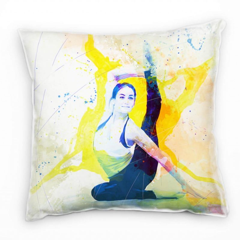 Yoga III Deko Kissen Bezug 40x40cm für Couch Sofa Lounge Zierkissen