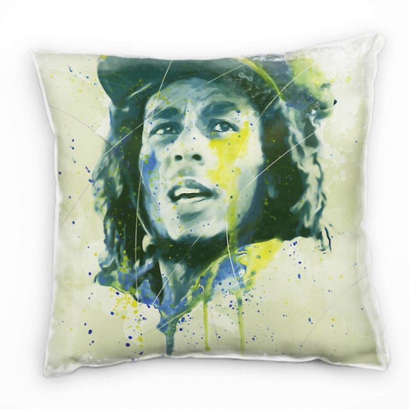 Bob Marley Deko Kissen Bezug 40x40cm für Couch Sofa Lounge Zierkissen