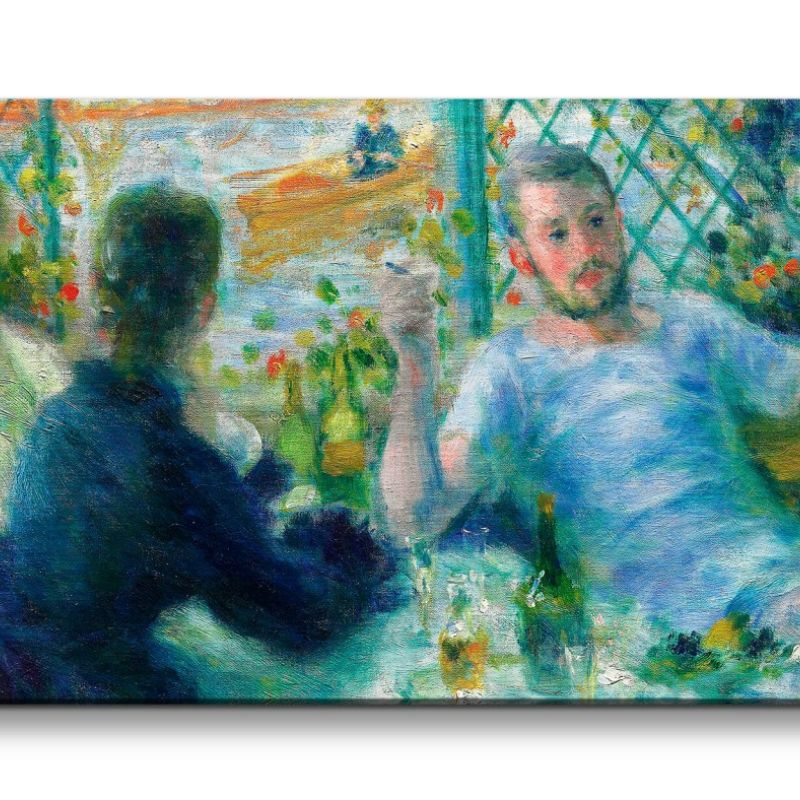 Remaster 120x60cm Pierre-Auguste Renoir weltberühmtes Wandbild Impressionismus Lunch at the Restaura