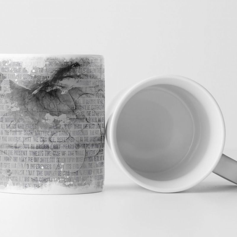 Tasse Geschenk grau, Druckschrift in Anthrazit