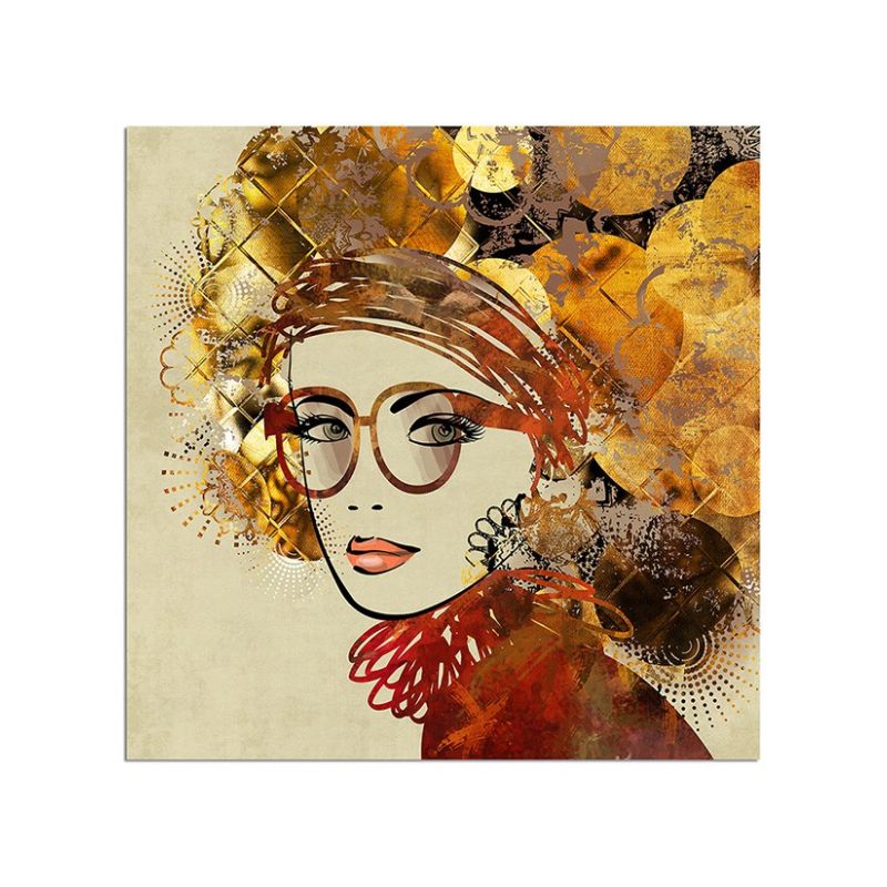 80x80cm Frau Mädchen Gesicht Malerei abstrakt