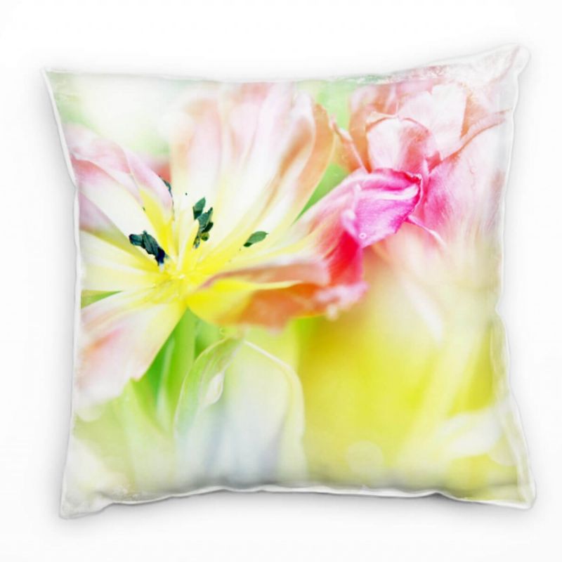 Blumen, bunt, Sommer, lichtdurchflutet, hell Deko Kissen 40x40cm für Couch Sofa Lounge Zierkissen