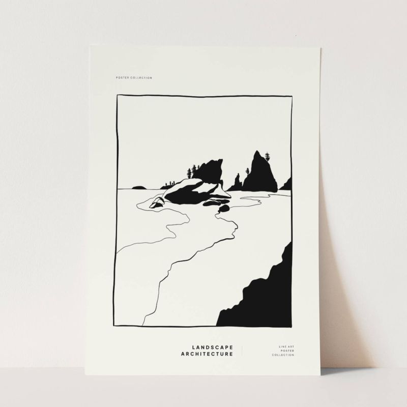 Graphische Kunst Modern Dekorativ Illustration Minimal Schwarz Weiß