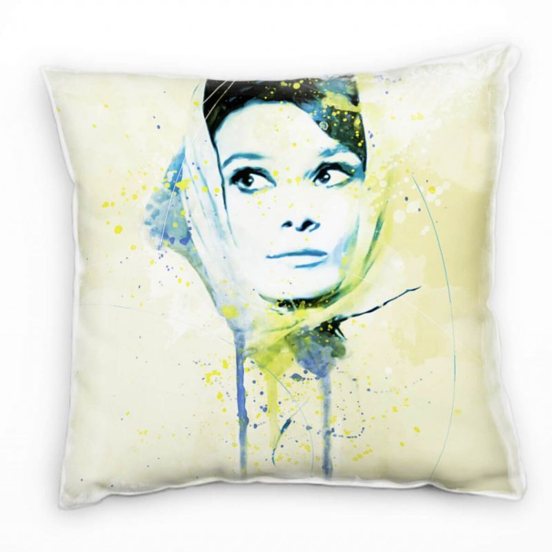 Audrey Hepburn VI Deko Kissen Bezug 40x40cm für Couch Sofa Lounge Zierkissen