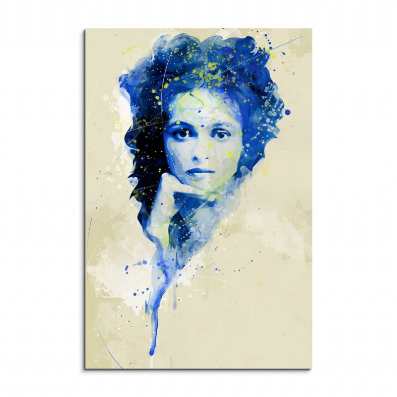 Helena Bonham I Aqua 90x60cm Wandbild Aquarell Art