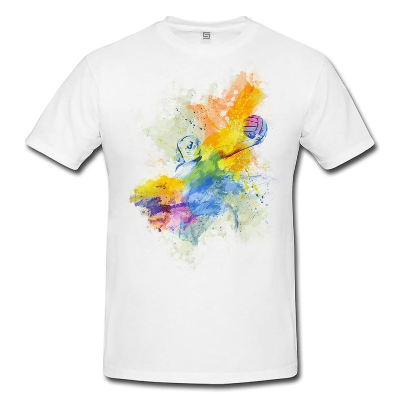 Wasserball I  Herren und Damen T-Shirt Sport Motiv aus Paul Sinus Aquarell