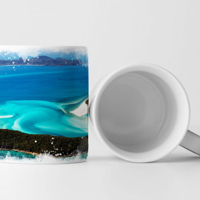 Tasse Geschenk Landschaftsfotografie – Whitehaven Strand auf den Whitsunday Islands