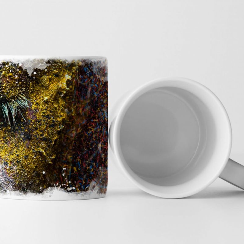 Tasse Geschenk Künstlerische Fotografie – Glitzerndes Frauengesicht