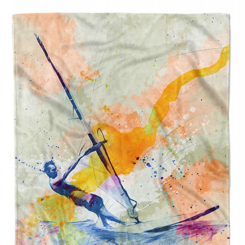 SplashArt Sport Handtuch Strandhandtuch Saunatuch Kuscheldecke Kunstvoll Windsurfer III S