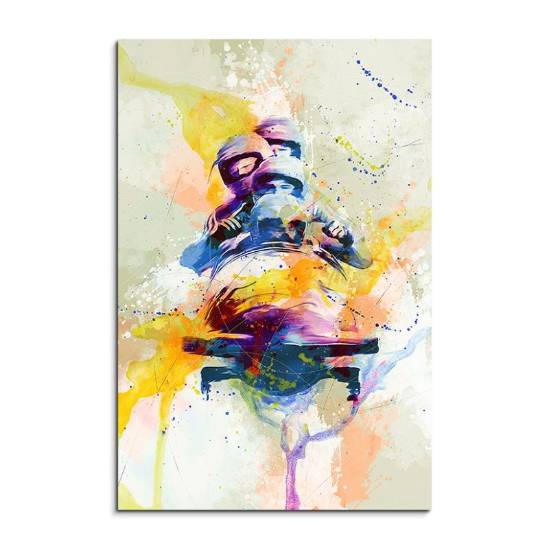 Bobsport 90x60cm Aquarell Art Leinwandbild